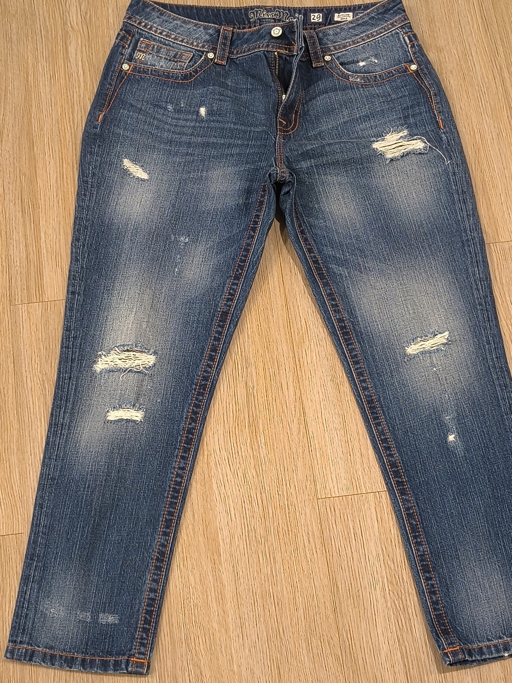Miss Me Distressed Blue Boyfriend Jeans